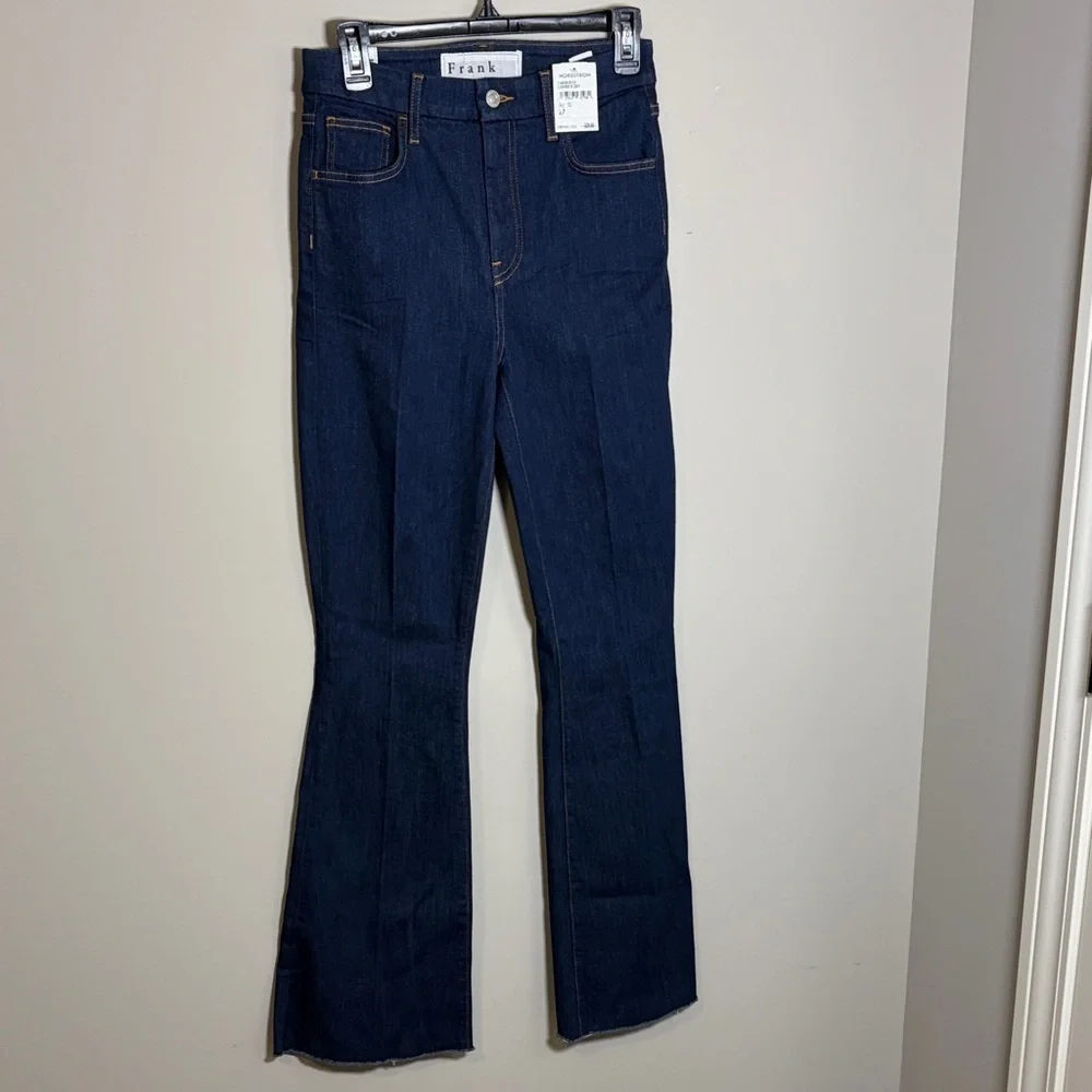 Frank and Eileen Flannigan Jean Clean Rinse Dark Wash Italian Power Denim 27 NEW